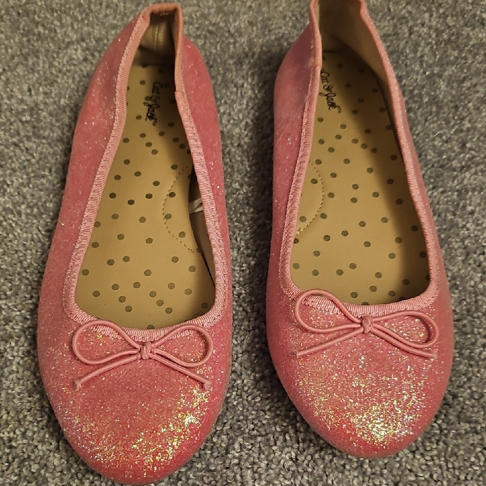 Pink Glitter Kids Ballet Flats
